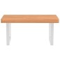 vidaXL Waschbeckenregal Wandmontage Stahl und Massivholz Buche vidaXL Waschbeckenregal Wandmontage Stahl und Massivholz Buche