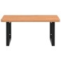vidaXL Waschbeckenregal Wandmontage Stahl und Massivholz Buche vidaXL Waschbeckenregal Wandmontage Stahl und Massivholz Buche