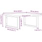 vidaXL Waschbeckenregal Wandmontage Stahl und Massivholz Buche vidaXL Waschbeckenregal Wandmontage Stahl und Massivholz Buche