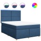vidaXL Boxspringbett mit Matratze Blau 140x200 cm Stoff vidaXL Boxspringbett mit Matratze Blau 140x200 cm Stoff