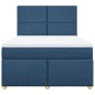 vidaXL Boxspringbett mit Matratze Blau 140x200 cm Stoff vidaXL Boxspringbett mit Matratze Blau 140x200 cm Stoff
