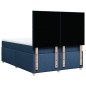 vidaXL Boxspringbett mit Matratze Blau 140x200 cm Stoff vidaXL Boxspringbett mit Matratze Blau 140x200 cm Stoff