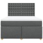 vidaXL Boxspringbett mit Matratze Dunkelgrau 140x190 cm Stoff vidaXL Boxspringbett mit Matratze Dunkelgrau 140x190 cm Stoff