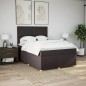 vidaXL Boxspringbett mit Matratze Dunkelbraun 140x200 cm Stoff vidaXL Boxspringbett mit Matratze Dunkelbraun 140x200 cm Stoff