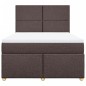 vidaXL Boxspringbett mit Matratze Dunkelbraun 140x200 cm Stoff vidaXL Boxspringbett mit Matratze Dunkelbraun 140x200 cm Stoff