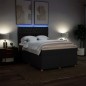 vidaXL Boxspringbett mit Matratze Schwarz 140x190 cm Stoff