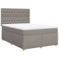vidaXL Boxspringbett mit Matratze Taupe 160x200 cm Stoff vidaXL Boxspringbett mit Matratze Taupe 160x200 cm Stoff