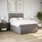vidaXL Boxspringbett mit Matratze Taupe 160x200 cm Stoff vidaXL Boxspringbett mit Matratze Taupe 160x200 cm Stoff