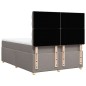 vidaXL Boxspringbett mit Matratze Taupe 160x200 cm Stoff vidaXL Boxspringbett mit Matratze Taupe 160x200 cm Stoff