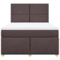 vidaXL Boxspringbett mit Matratze Dunkelbraun 140x190 cm Stoff vidaXL Boxspringbett mit Matratze Dunkelbraun 140x190 cm Stoff