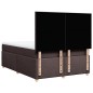 vidaXL Boxspringbett mit Matratze Dunkelbraun 140x190 cm Stoff vidaXL Boxspringbett mit Matratze Dunkelbraun 140x190 cm Stoff