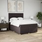 vidaXL Boxspringbett mit Matratze Dunkelbraun 140x190 cm Stoff vidaXL Boxspringbett mit Matratze Dunkelbraun 140x190 cm Stoff