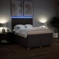 vidaXL Boxspringbett mit Matratze Dunkelbraun 140x190 cm Stoff vidaXL Boxspringbett mit Matratze Dunkelbraun 140x190 cm Stoff