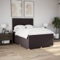 vidaXL Boxspringbett mit Matratze Dunkelbraun 140x190 cm Stoff vidaXL Boxspringbett mit Matratze Dunkelbraun 140x190 cm Stoff