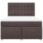 vidaXL Boxspringbett mit Matratze Dunkelbraun 140x190 cm Stoff vidaXL Boxspringbett mit Matratze Dunkelbraun 140x190 cm Stoff