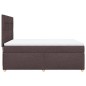 vidaXL Boxspringbett mit Matratze Dunkelbraun 140x190 cm Stoff vidaXL Boxspringbett mit Matratze Dunkelbraun 140x190 cm Stoff