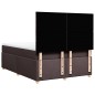 vidaXL Boxspringbett mit Matratze Dunkelbraun 140x190 cm Stoff vidaXL Boxspringbett mit Matratze Dunkelbraun 140x190 cm Stoff