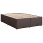 vidaXL Boxspringbett mit Matratze Dunkelbraun 140x190 cm Stoff vidaXL Boxspringbett mit Matratze Dunkelbraun 140x190 cm Stoff