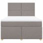 vidaXL Boxspringbett mit Matratze Taupe 140x200 cm Stoff vidaXL Boxspringbett mit Matratze Taupe 140x200 cm Stoff