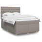 vidaXL Boxspringbett mit Matratze Taupe 140x190 cm Stoff vidaXL Boxspringbett mit Matratze Taupe 140x190 cm Stoff