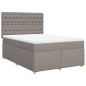 vidaXL Boxspringbett mit Matratze Taupe 140x190 cm Stoff vidaXL Boxspringbett mit Matratze Taupe 140x190 cm Stoff