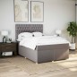 vidaXL Boxspringbett mit Matratze Taupe 140x190 cm Stoff vidaXL Boxspringbett mit Matratze Taupe 140x190 cm Stoff
