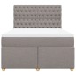 vidaXL Boxspringbett mit Matratze Taupe 140x190 cm Stoff vidaXL Boxspringbett mit Matratze Taupe 140x190 cm Stoff