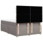 vidaXL Boxspringbett mit Matratze Taupe 140x190 cm Stoff vidaXL Boxspringbett mit Matratze Taupe 140x190 cm Stoff