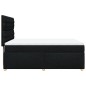 vidaXL Boxspringbett mit Matratze Schwarz 160x200 cm Stoff vidaXL Boxspringbett mit Matratze Schwarz 160x200 cm Stoff