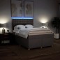 vidaXL Boxspringbett mit Matratze Taupe 160x200 cm Stoff vidaXL Boxspringbett mit Matratze Taupe 160x200 cm Stoff