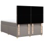 vidaXL Boxspringbett mit Matratze Taupe 160x200 cm Stoff vidaXL Boxspringbett mit Matratze Taupe 160x200 cm Stoff