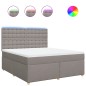 vidaXL Boxspringbett mit Matratze Taupe 180x200 cm Stoff vidaXL Boxspringbett mit Matratze Taupe 180x200 cm Stoff