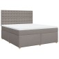 vidaXL Boxspringbett mit Matratze Taupe 180x200 cm Stoff vidaXL Boxspringbett mit Matratze Taupe 180x200 cm Stoff