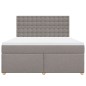 vidaXL Boxspringbett mit Matratze Taupe 180x200 cm Stoff vidaXL Boxspringbett mit Matratze Taupe 180x200 cm Stoff