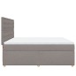 vidaXL Boxspringbett mit Matratze Taupe 180x200 cm Stoff vidaXL Boxspringbett mit Matratze Taupe 180x200 cm Stoff