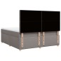 vidaXL Boxspringbett mit Matratze Taupe 180x200 cm Stoff vidaXL Boxspringbett mit Matratze Taupe 180x200 cm Stoff