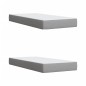 vidaXL Boxspringbett mit Matratze Hellgrau 200x200 cm Stoff vidaXL Boxspringbett mit Matratze Hellgrau 200x200 cm Stoff
