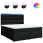 vidaXL Boxspringbett mit Matratze Schwarz 180x200 cm Stoff vidaXL Boxspringbett mit Matratze Schwarz 180x200 cm Stoff