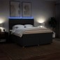 vidaXL Boxspringbett mit Matratze Schwarz 180x200 cm Stoff vidaXL Boxspringbett mit Matratze Schwarz 180x200 cm Stoff