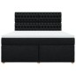 vidaXL Boxspringbett mit Matratze Schwarz 180x200 cm Stoff vidaXL Boxspringbett mit Matratze Schwarz 180x200 cm Stoff