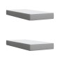 vidaXL Boxspringbett mit Matratze Hellgrau 200x200 cm Stoff vidaXL Boxspringbett mit Matratze Hellgrau 200x200 cm Stoff