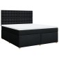 vidaXL Boxspringbett mit Matratze Schwarz 180x200 cm Stoff vidaXL Boxspringbett mit Matratze Schwarz 180x200 cm Stoff