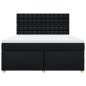 vidaXL Boxspringbett mit Matratze Schwarz 180x200 cm Stoff vidaXL Boxspringbett mit Matratze Schwarz 180x200 cm Stoff