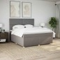 vidaXL Boxspringbett mit Matratze Taupe 180x200 cm Stoff vidaXL Boxspringbett mit Matratze Taupe 180x200 cm Stoff