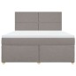 vidaXL Boxspringbett mit Matratze Taupe 180x200 cm Stoff vidaXL Boxspringbett mit Matratze Taupe 180x200 cm Stoff