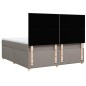 vidaXL Boxspringbett mit Matratze Taupe 180x200 cm Stoff vidaXL Boxspringbett mit Matratze Taupe 180x200 cm Stoff