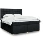 vidaXL Boxspringbett mit Matratze Schwarz 180x200 cm Stoff vidaXL Boxspringbett mit Matratze Schwarz 180x200 cm Stoff