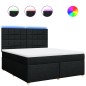 vidaXL Boxspringbett mit Matratze Schwarz 180x200 cm Stoff vidaXL Boxspringbett mit Matratze Schwarz 180x200 cm Stoff