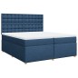 vidaXL Boxspringbett mit Matratze Blau 200x200 cm Stoff vidaXL Boxspringbett mit Matratze Blau 200x200 cm Stoff
