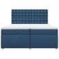 vidaXL Boxspringbett mit Matratze Blau 200x200 cm Stoff vidaXL Boxspringbett mit Matratze Blau 200x200 cm Stoff